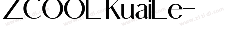 ZCOOL KuaiLe字体转换